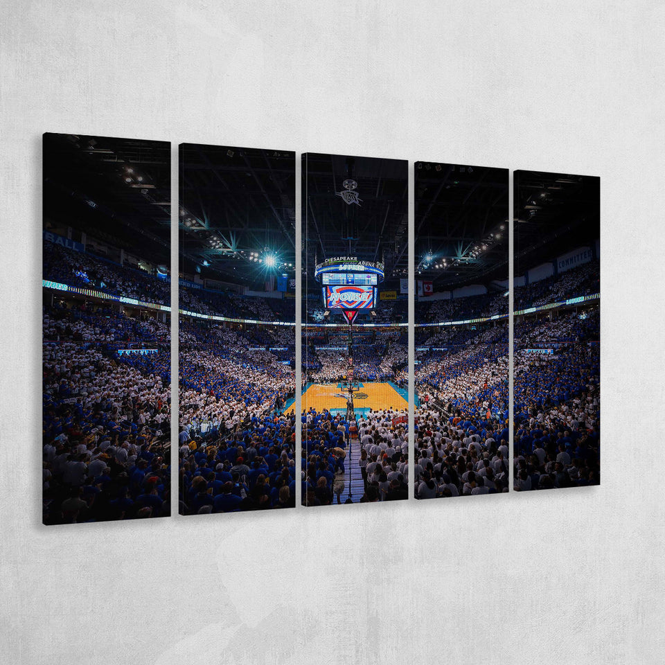 Chesapeake Energy Arena, Stadium Canvas, Sport Art, Gift for him, Multi Panels B, Canvas Prints Wall Art Decor