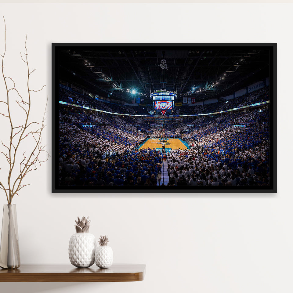 Chesapeake Energy Arena, Stadium Canvas, Sport Art, Gift for him, Framed Canvas Prints Wall Art Decor, Framed Picture