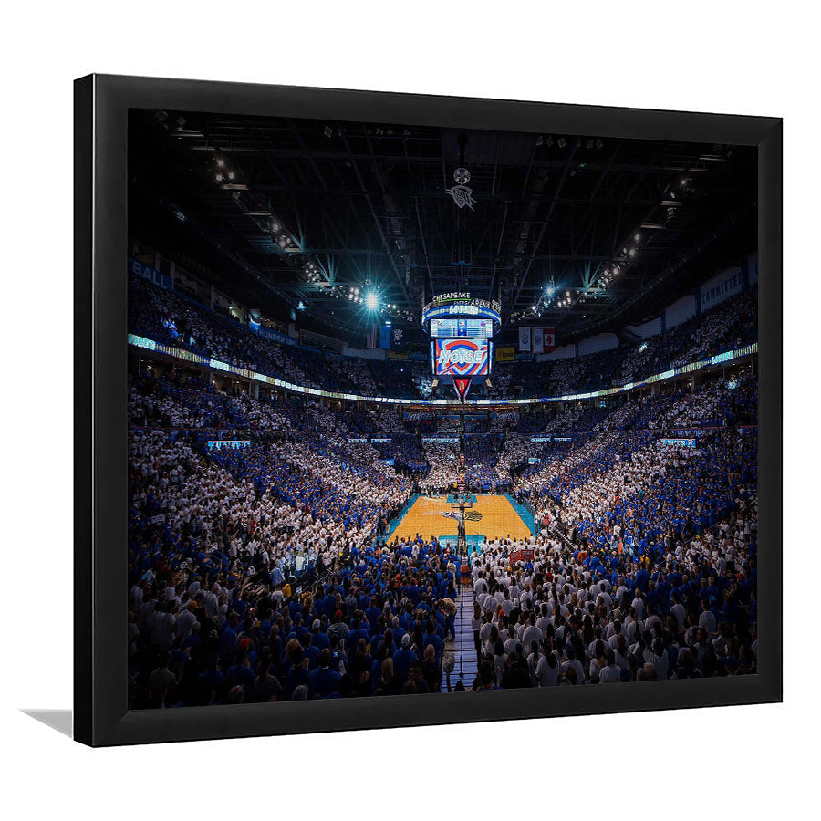 Chesapeake Energy Arena, Stadium Canvas, Sport Art, Gift for him, Framed Art Prints Wall Art Decor, Framed Picture