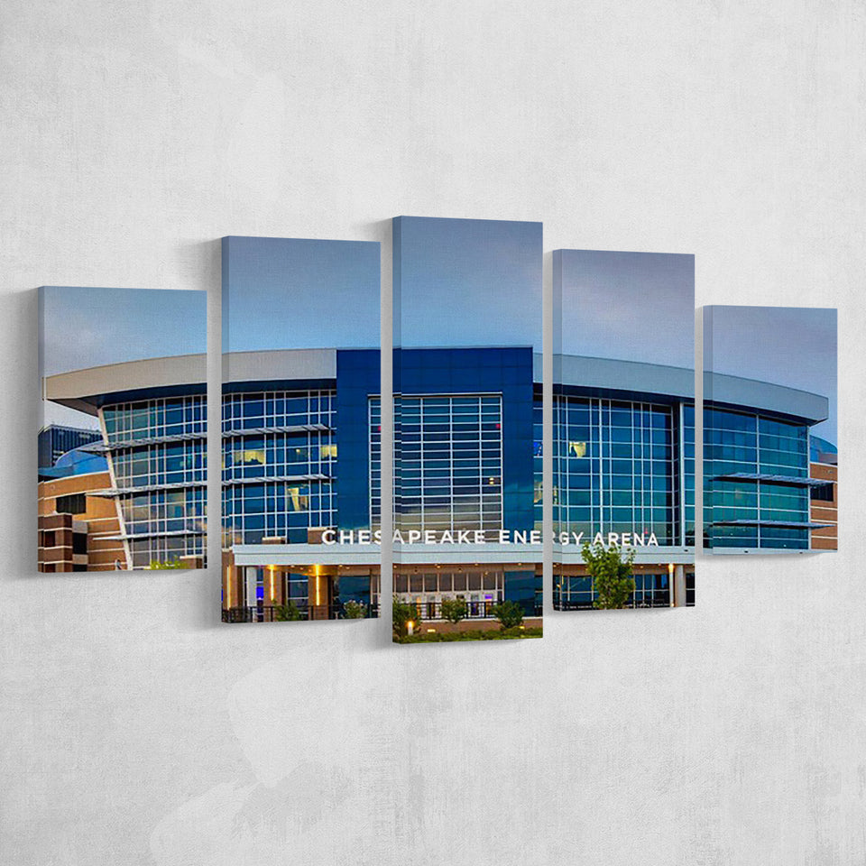 Chesapeake Energy Arena in Oklahoma, Stadium Canvas, Sport Art, Large Canvas, Multi Panels, Canvas Prints Wall Art Decor