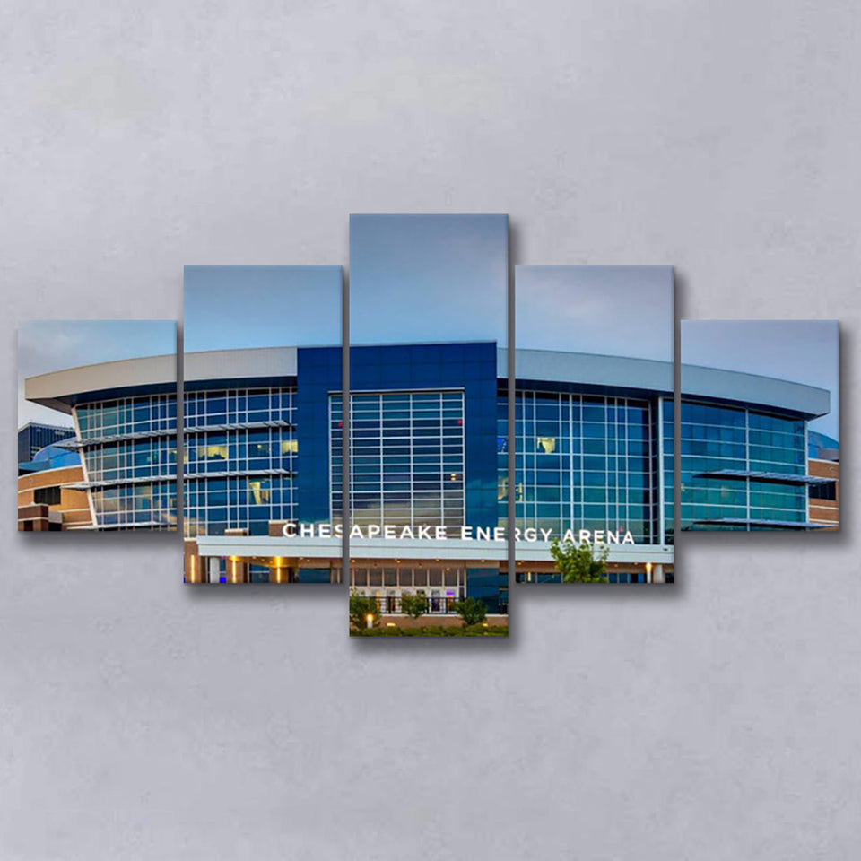 Chesapeake Energy Arena in Oklahoma, Stadium Canvas, Sport Art, Large Canvas, Multi Panels, Canvas Prints Wall Art Decor