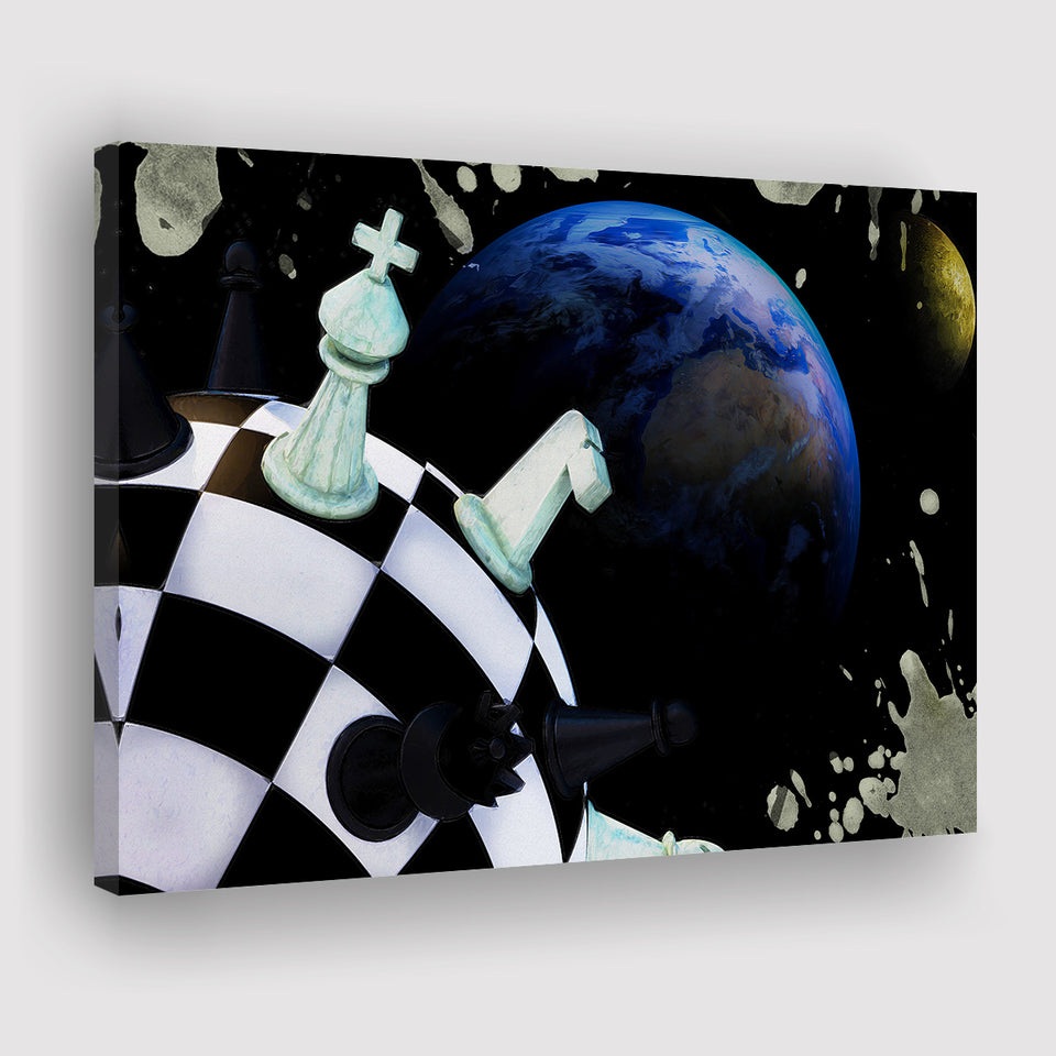 Chess Canvas Art, Chess Wall Art, Abstract Chess Painting, Canvas Prints Wall Art Home Decor