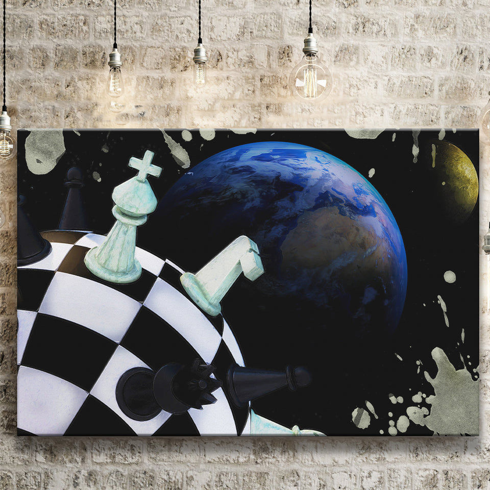 Chess Canvas Art, Chess Wall Art, Abstract Chess Painting, Canvas Prints Wall Art Home Decor
