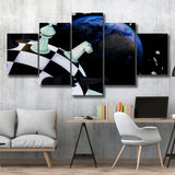 Chess Canvas Art, Chess Wall Art, Abstract Chess Painting, Multi Panels, 5 Pieces, Canvas Prints Wall Art Home Decor