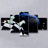 Chess Canvas Art, Chess Wall Art, Abstract Chess Painting, Multi Panels, 5 Pieces, Canvas Prints Wall Art Home Decor