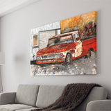 Chevy Truck Vintage Art Print Canvas Prints Wall Art - Painting Canvas, Wall Decor, Home Decor, Painting Prints, For Sale