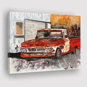 Chevy Truck Vintage Art Print Canvas Prints Wall Art - Painting Canvas, Wall Decor, Home Decor, Painting Prints, For Sale