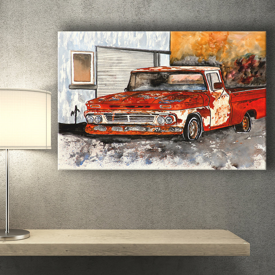 Chevy Truck Vintage Art Print Canvas Prints Wall Art - Painting Canvas, Wall Decor, Home Decor, Painting Prints, For Sale
