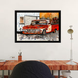 Chevy Truck Vintage Art Print Canvas Wall Art - Framed Art, Framed Canvas, Painting Canvas