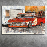Chevy Truck Vintage Art Print Canvas Prints Wall Art - Painting Canvas, Wall Decor, Home Decor, Painting Prints, For Sale