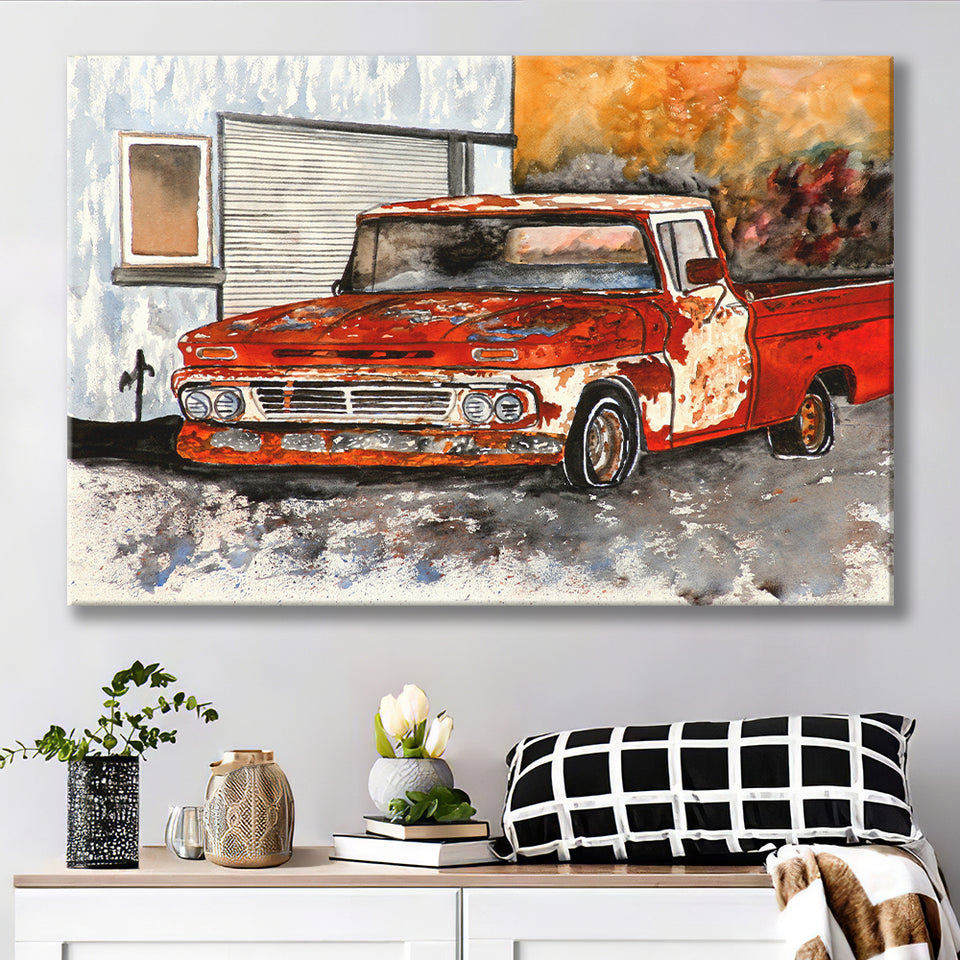 Chevy Truck Vintage Art Print Canvas Prints Wall Art - Painting Canvas, Wall Decor, Home Decor, Painting Prints, For Sale