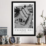 Chiang Mai, Thailand Black And White Art Framed Art Prints Wall Art Decor, Framed Picture