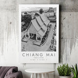 Chiang Mai, Thailand Black And White Art Canvas Prints Wall Art Home Decor