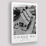 Chiang Mai, Thailand Black And White Art Canvas Prints Wall Art Home Decor