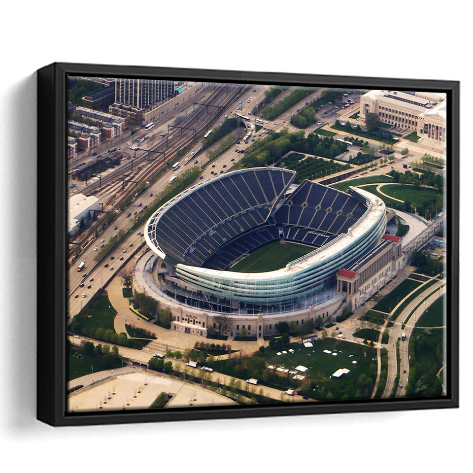 Chicago Bears Stadium Framed Canvas Prints Soldier Field Stadium