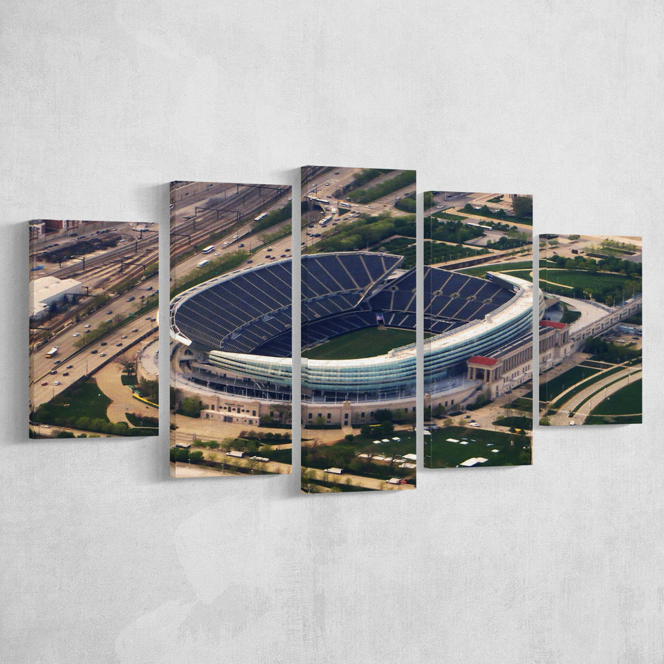 Chicago Bears Stadium Canvas Prints Soldier Field Stadium Wall Art,Multi Panels,Sport Stadium Art Prints, Fan Gift