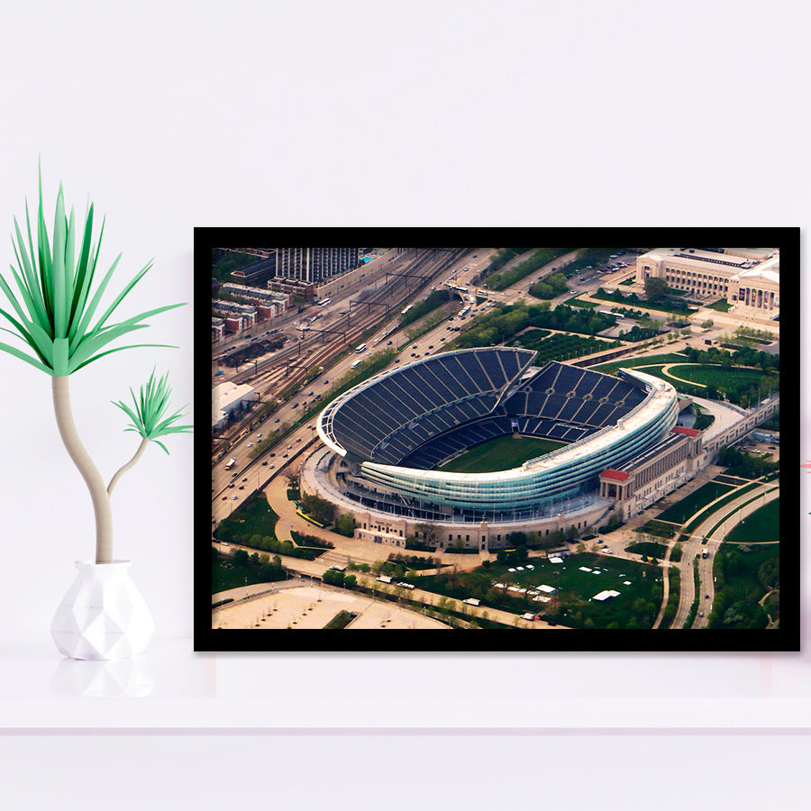 Chicago Bears Stadium Art Prints Soldier Field Stadium Wall Art,Sport Stadium Art Prints, Fan Gift, Wall Decor