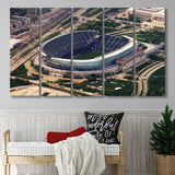 Chicago Bears Stadium Canvas Prints Soldier Field Stadium Wall Art,Multi Panels B,Sport Stadium Art Prints, Fan Gift