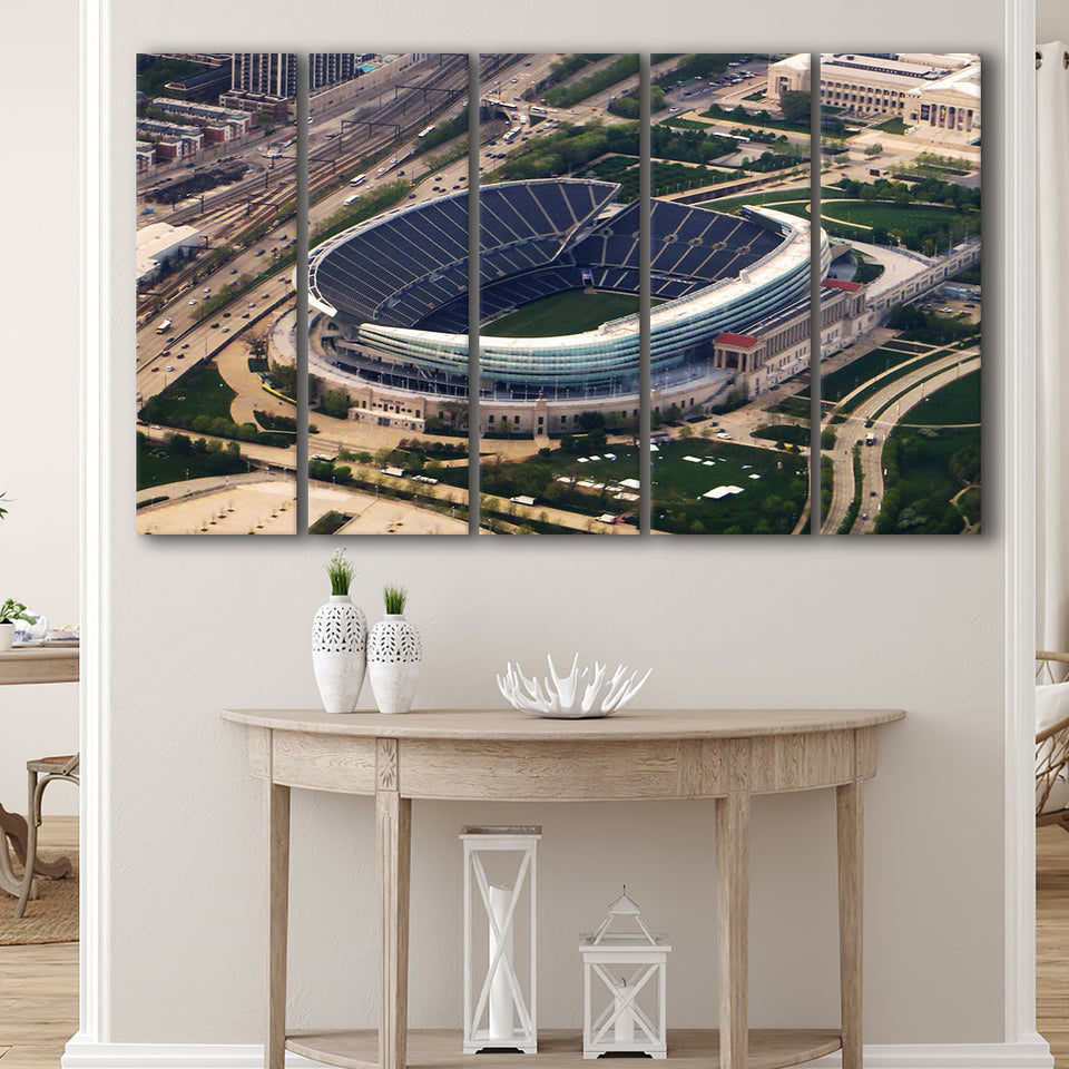 Chicago Bears Stadium Canvas Prints Soldier Field Stadium Wall Art,Multi Panels B,Sport Stadium Art Prints, Fan Gift