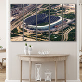 Chicago Bears Stadium Canvas Prints Soldier Field Stadium Wall Art,Multi Panels B,Sport Stadium Art Prints, Fan Gift