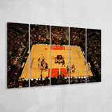 Chicago Bulls Stadium Canvas Prints United Center Wall Art Basketball,Multi Panels B,Sport Stadium Art Prints, Fan Gift