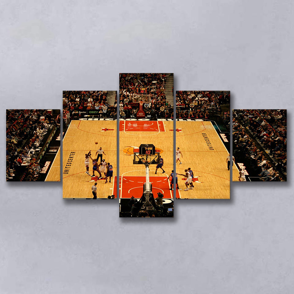 Chicago Bulls Stadium Canvas Prints United Center Wall Art Basketball,Multi Panels,Sport Stadium Art Prints, Fan Gift