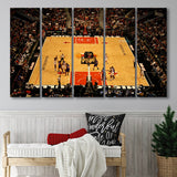 Chicago Bulls Stadium Canvas Prints United Center Wall Art Basketball,Multi Panels B,Sport Stadium Art Prints, Fan Gift