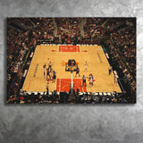 Chicago Bulls Stadium Canvas Prints United Center Wall Art Basketball,Sport Stadium Art Prints, Fan Gift, Wall Decor