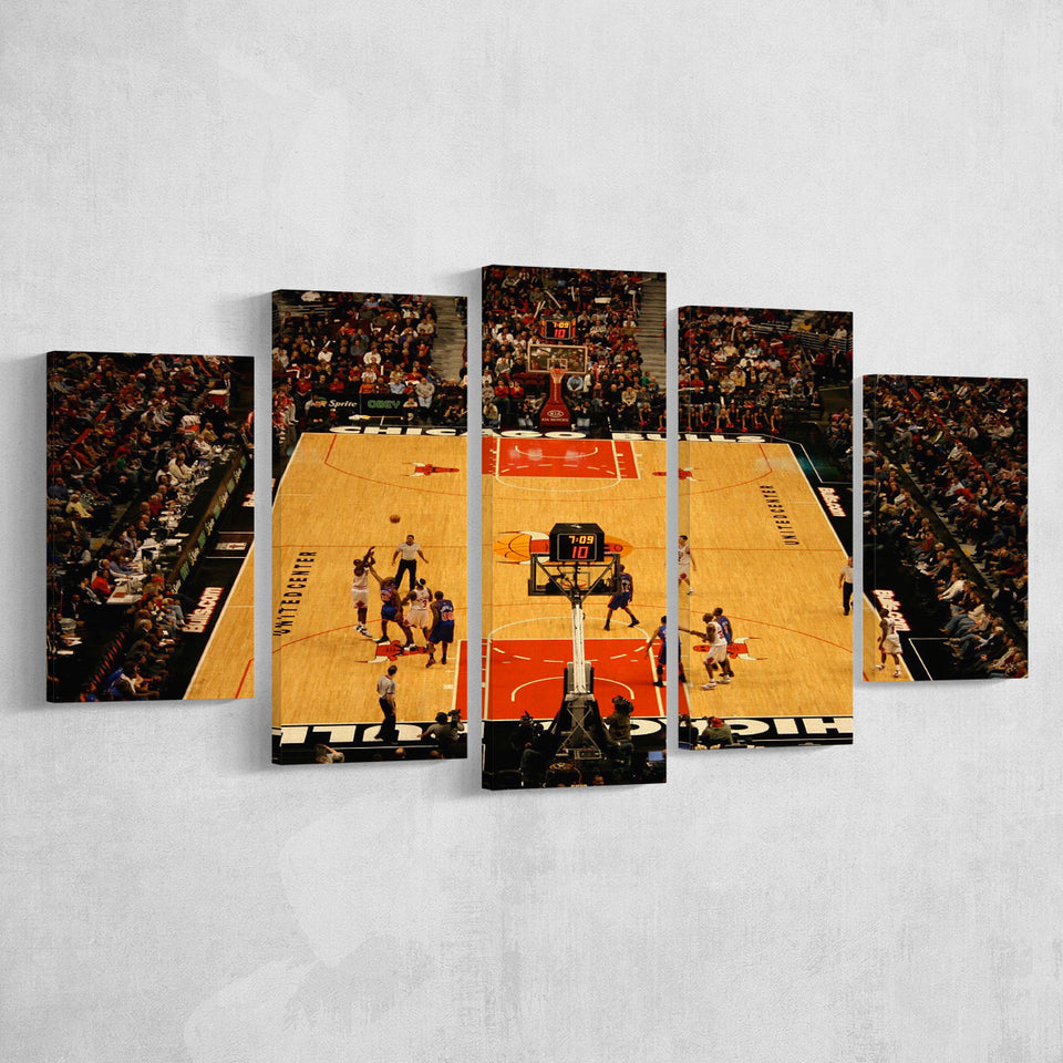 Chicago Bulls Stadium Canvas Prints United Center Wall Art Basketball,Multi Panels,Sport Stadium Art Prints, Fan Gift