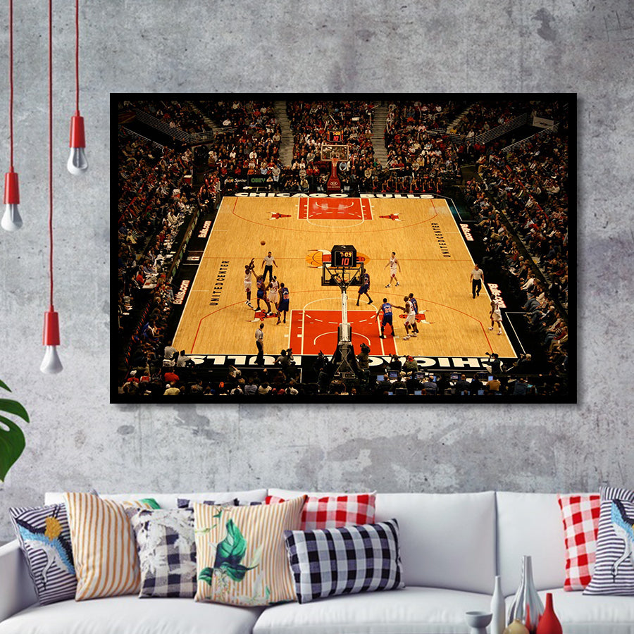 Chicago Bulls Stadium Art Prints United Center Wall Art Basketball,Sport Stadium Art Prints, Fan Gift, Wall Decor
