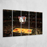 Chicago Bulls Wall Art United Center Stadium Canvas Prints Basketball,Multi Panels B,Sport Stadium Art Prints, Fan Gift
