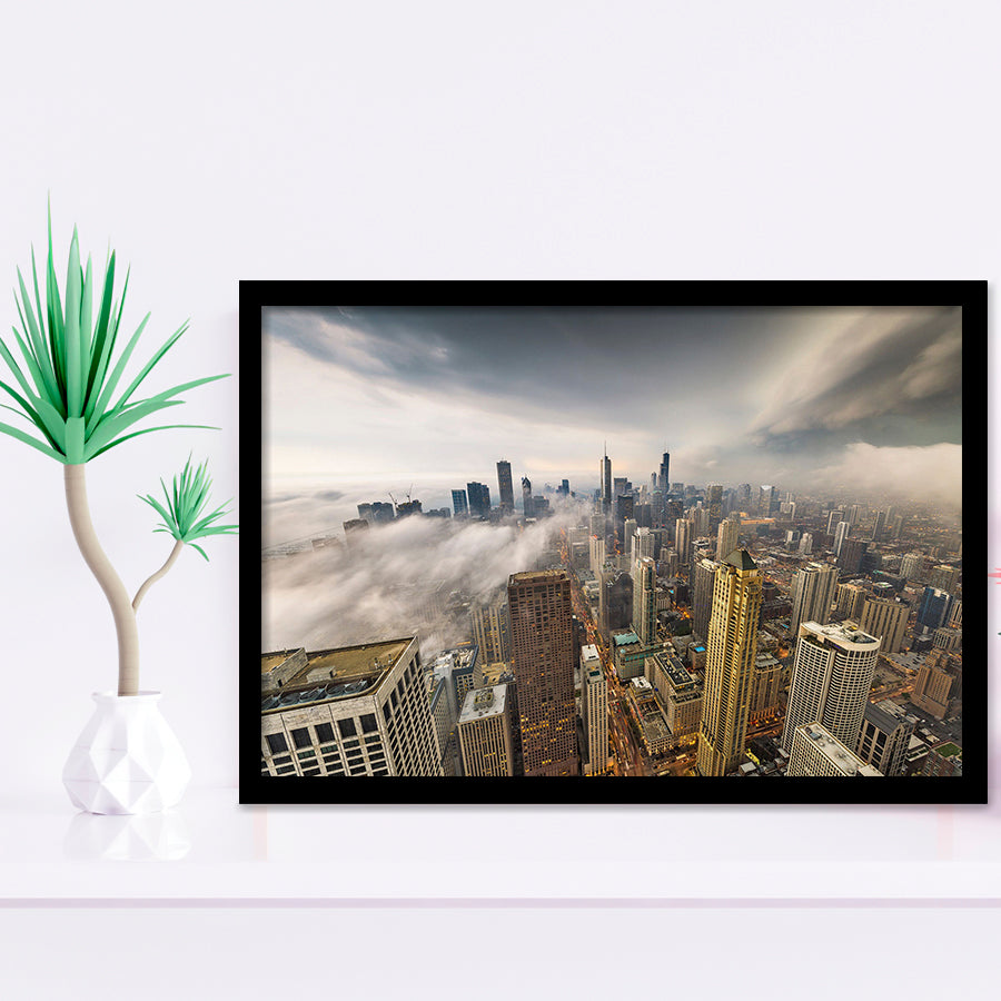 Chicago Cityscape Framed Art Prints Wall Decor - Painting Prints, Framed Picture, Home Decor