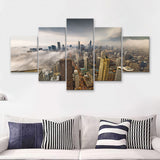 Chicago Cityscape 5 Piece Canvas Prints Wall Art Decor - Painting Canvas, Multi Panels