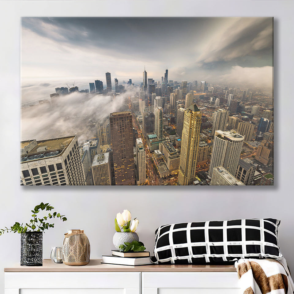 Chicago Cityscape Canvas Prints Wall Art Decor - Paiting Canvas, Art Prints, Wall Decor, For Sale