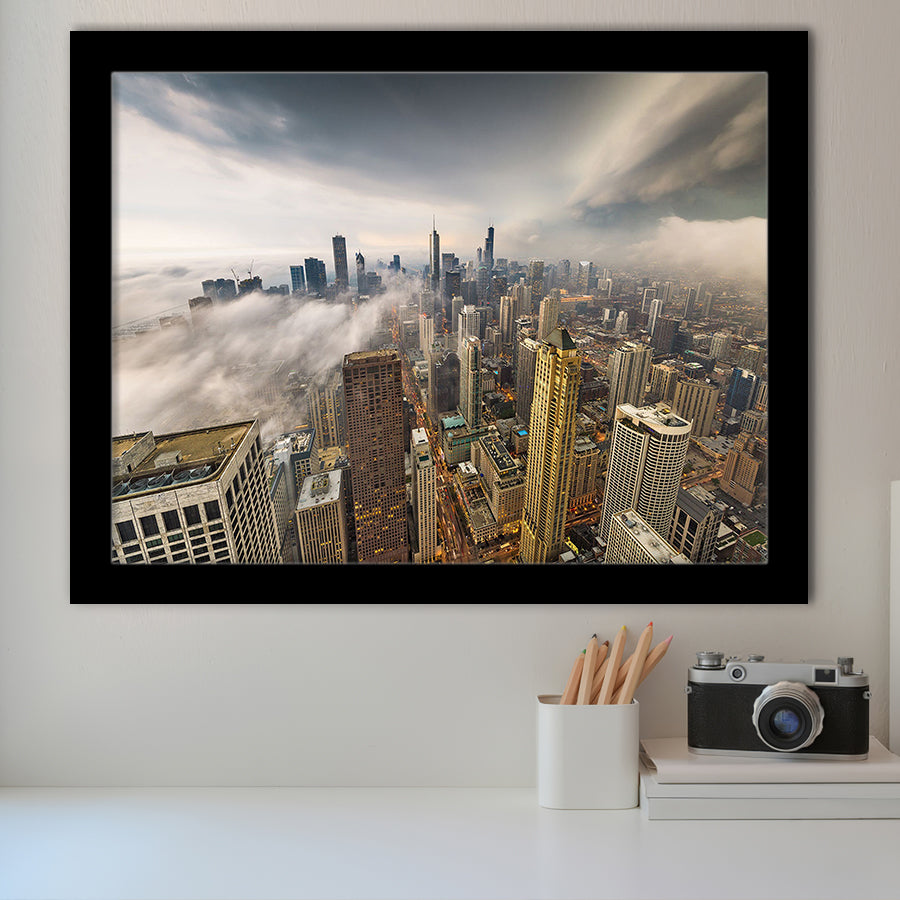 Chicago Cityscape Framed Art Prints Wall Decor - Painting Prints, Framed Picture, Home Decor
