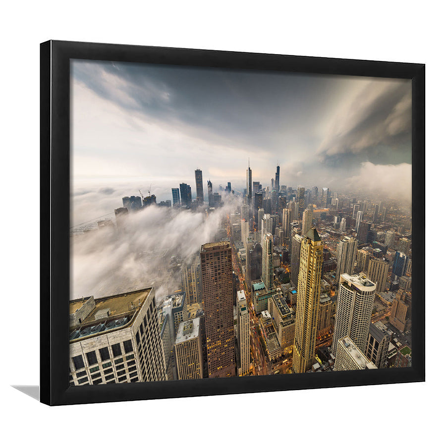 Chicago Cityscape Framed Art Prints Wall Decor - Painting Prints, Framed Picture, Home Decor