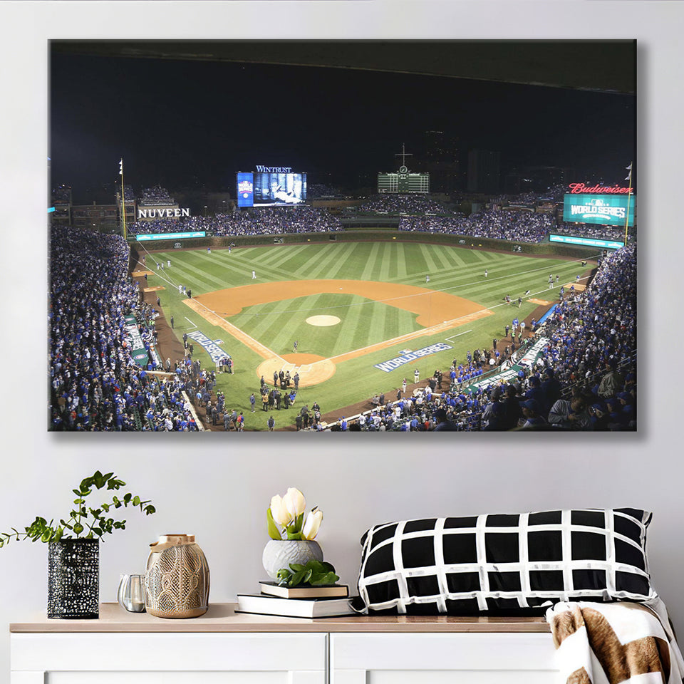 Chicago Cubs Stadium Wall Art Wrigley Field Stadium Canvas Prints Baseball,Sport Stadium Art Prints, Fan Gift, Wall Decor