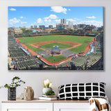 Chicago Cubs Wall Art Stadium Wrigley Field Stadium Canvas Prints Baseball,Sport Stadium Art Prints, Fan Gift, Wall Decor
