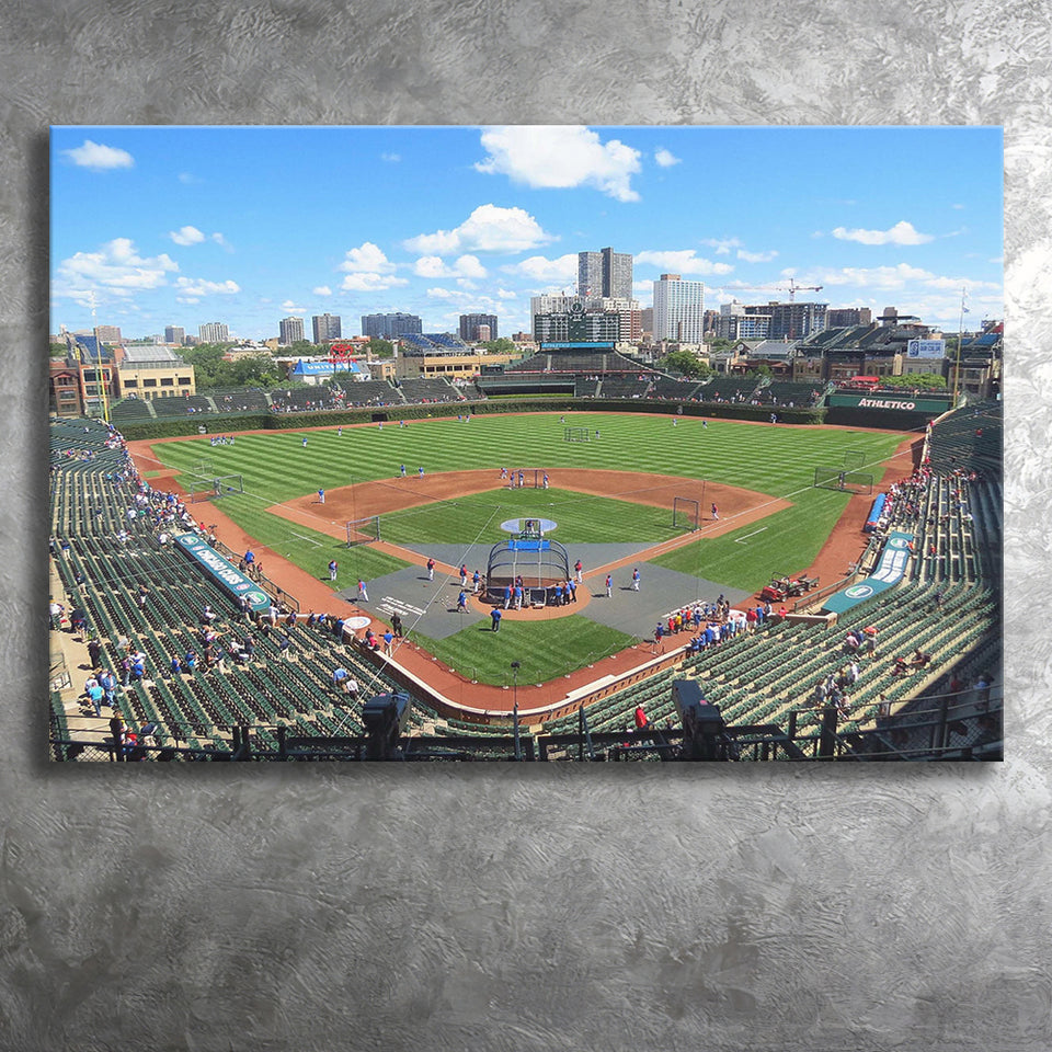 Chicago Cubs Wall Art Stadium Wrigley Field Stadium Canvas Prints Baseball,Sport Stadium Art Prints, Fan Gift, Wall Decor