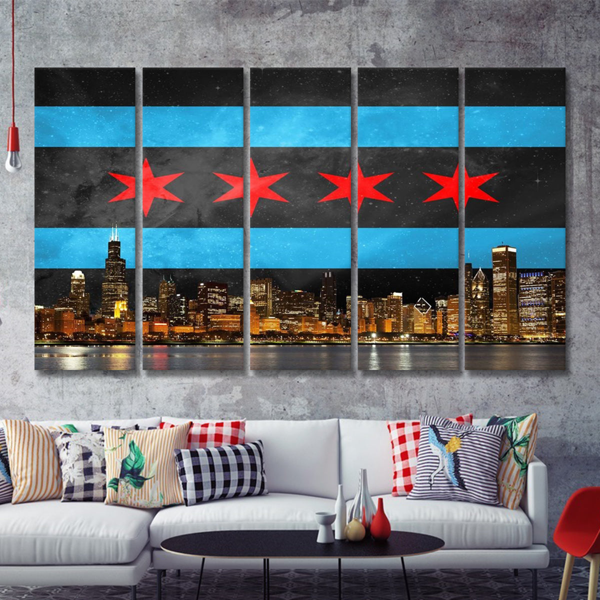 Chicago Flag Art chicago-flag-art