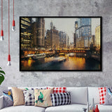 Chicago Skyline Chicago Contemporary Framed Art Prints Wall Decor - Painting Prints, Framed Picture, Home Decor