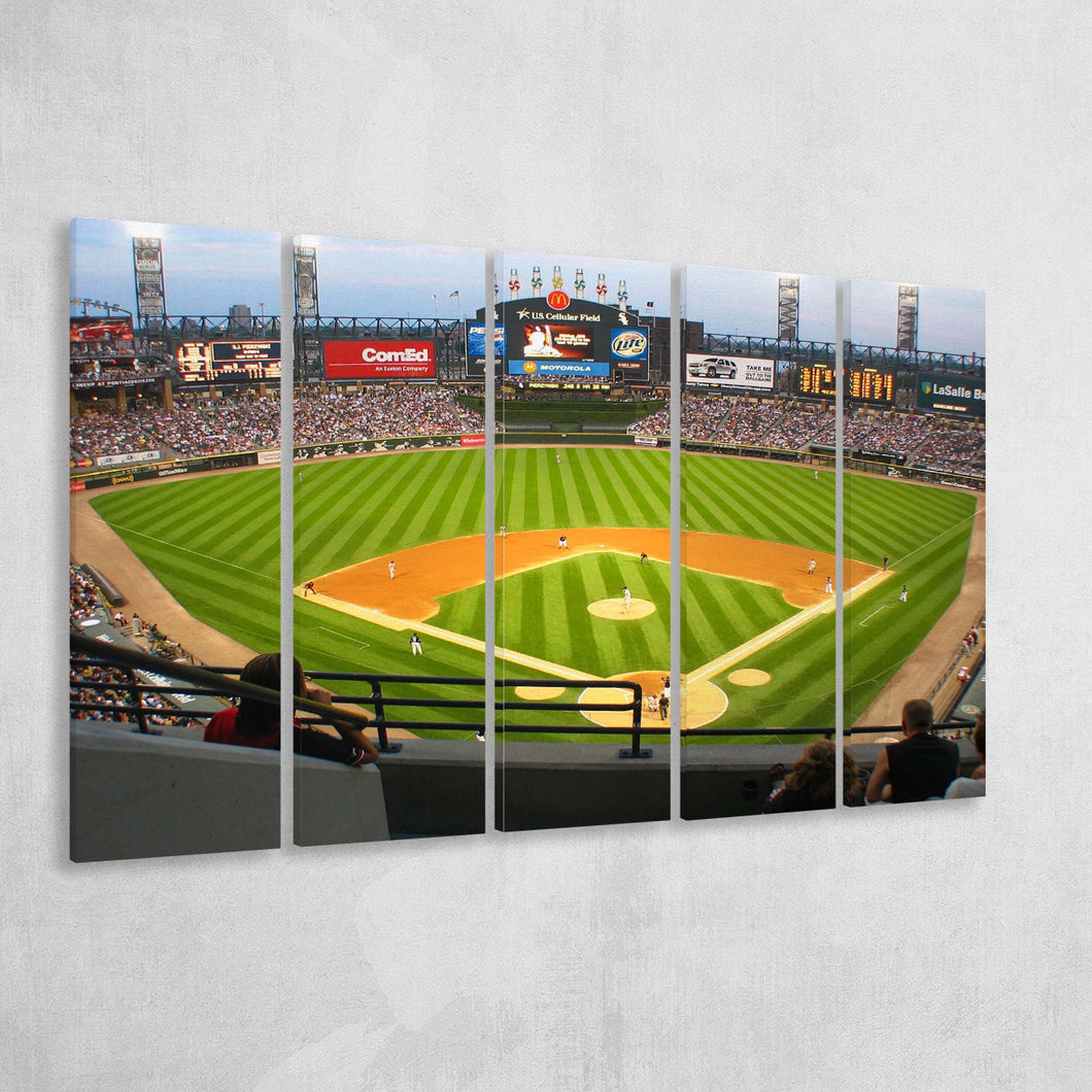 Chicago White Sox Stadium Canvas Prints Guaranteed Rate Field Wall,Multi Panels B,Sport Stadium Art Prints, Fan Gift