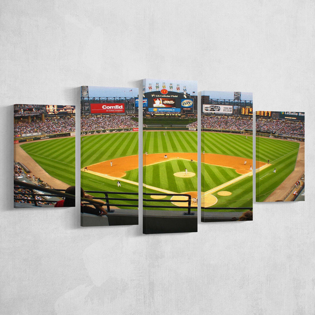 Chicago White Sox Stadium Canvas Prints Guaranteed Rate Field Wall,Multi Panels,Sport Stadium Art Prints, Fan Gift