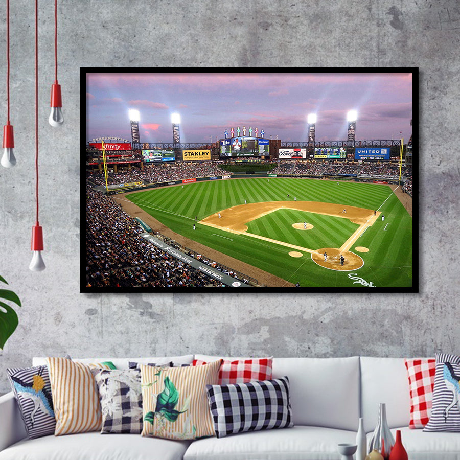Chicago White Sox Wall Art Cellular Field Stadium Art Prints,Sport Stadium Art Prints, Fan Gift, Wall Decor