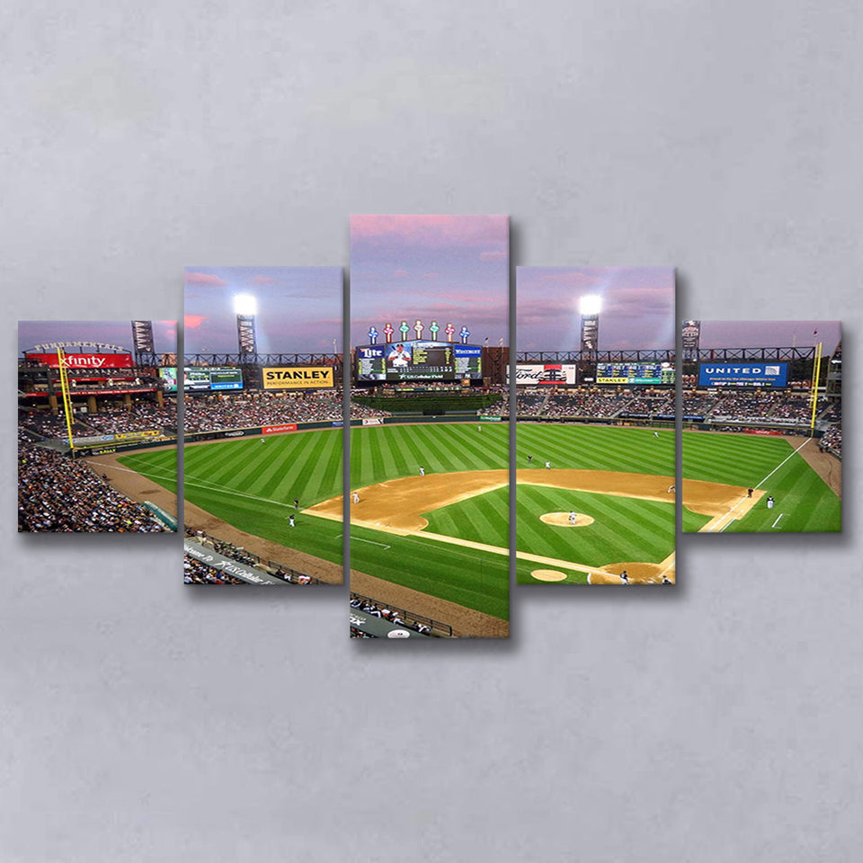 Chicago White Sox Wall Art Cellular Field Stadium Canvas Prints,Multi Panels,Sport Stadium Art Prints, Fan Gift
