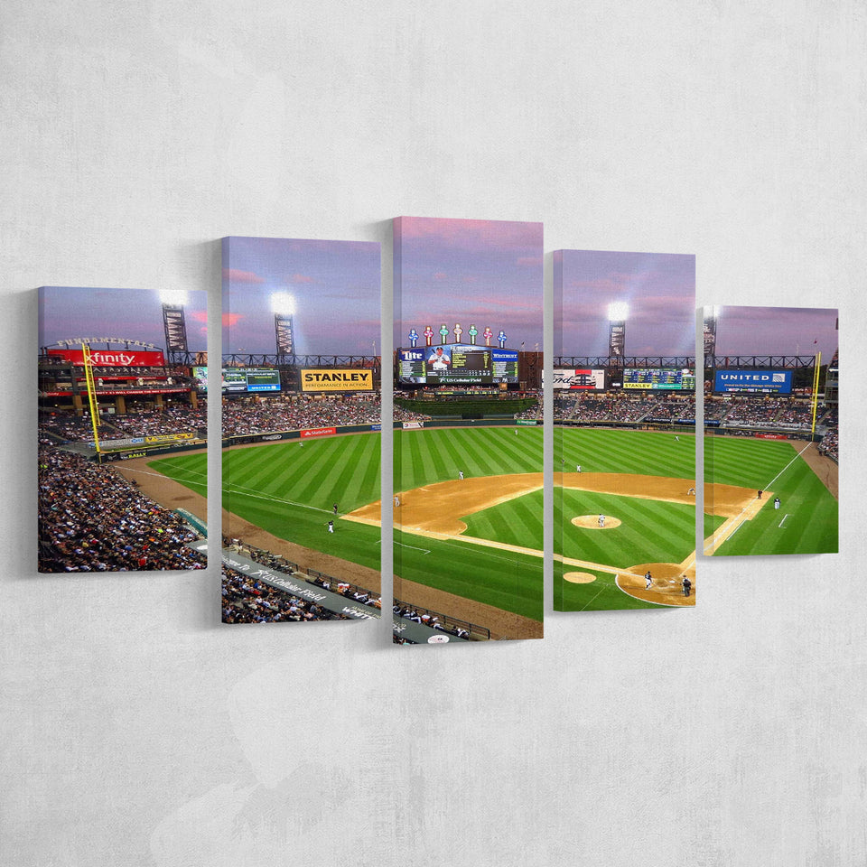 Chicago White Sox Wall Art Cellular Field Stadium Canvas Prints,Multi Panels,Sport Stadium Art Prints, Fan Gift
