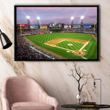 Chicago White Sox Wall Art Cellular Field Stadium Framed Canvas Prints,Sport Stadium Art Prints, Fan Gift