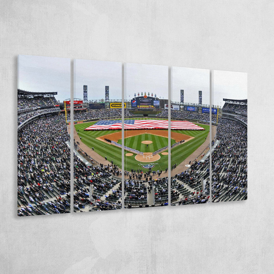 Chicago White Sox Wall Art Guaranteed Rate Field,Multi Panels B,Sport Stadium Art Prints, Fan Gift
