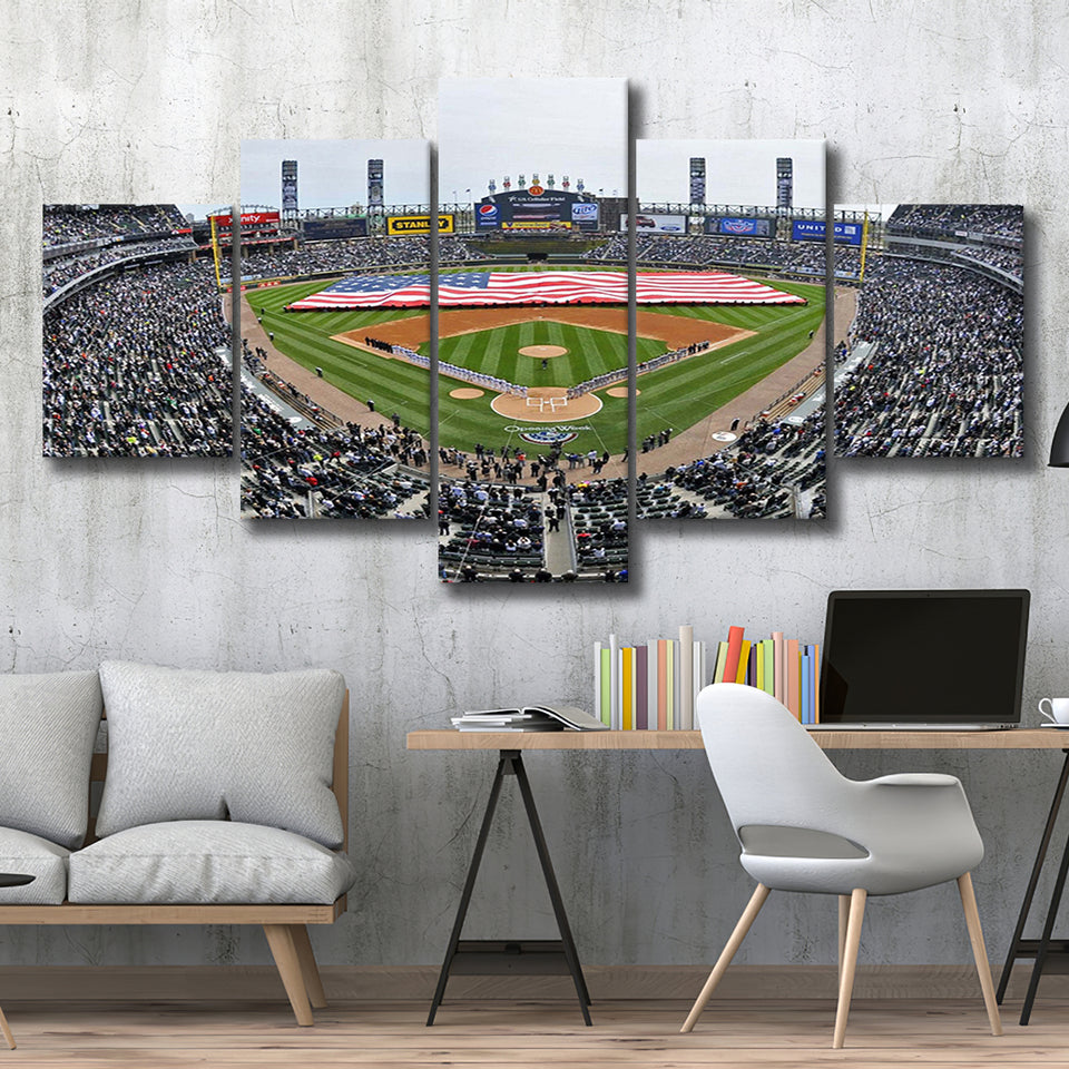Chicago White Sox Wall Art Guaranteed Rate Field,Multi Panels,Sport Stadium Art Prints, Fan Gift