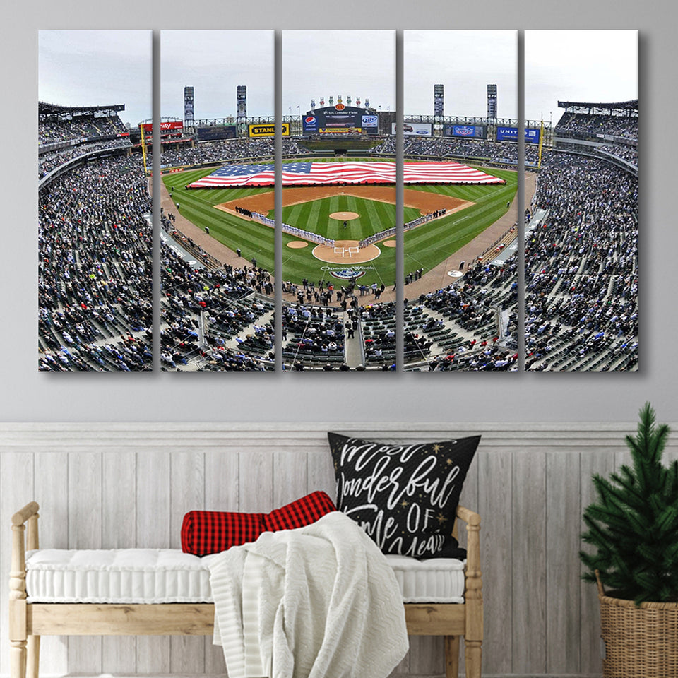 Guaranteed Rate Field Baseball Stadium Print, Chicago White Sox